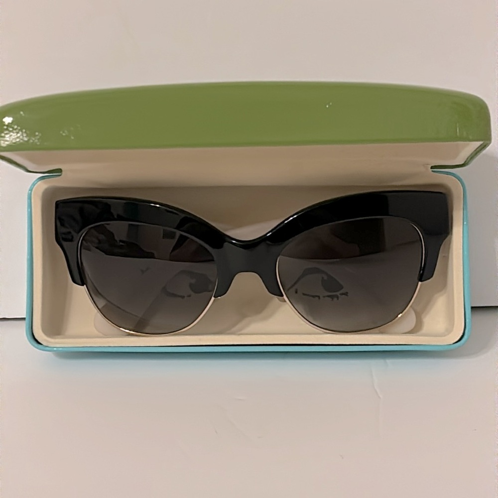 kate spade Black Cat-Eye Sunglasses with Gradient Lenses